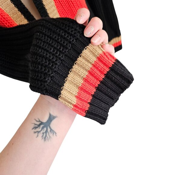 One Grey Day Dakota Open Front Color Block Cardigan Sz L - Picture 4 of 9